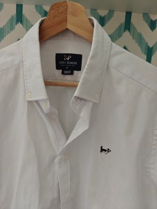 Camisa Albert Brandon blanca M Slim Fit