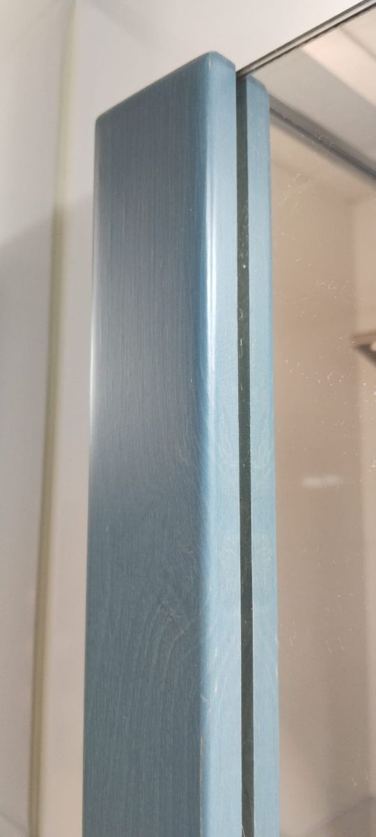 Espejo baño azul con aplique luz