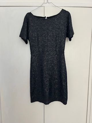 Miniabito paillettes nero