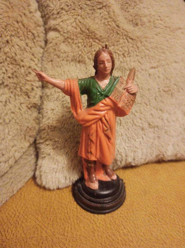 San Pancracio,de goma dura,impecable 16 cm alto