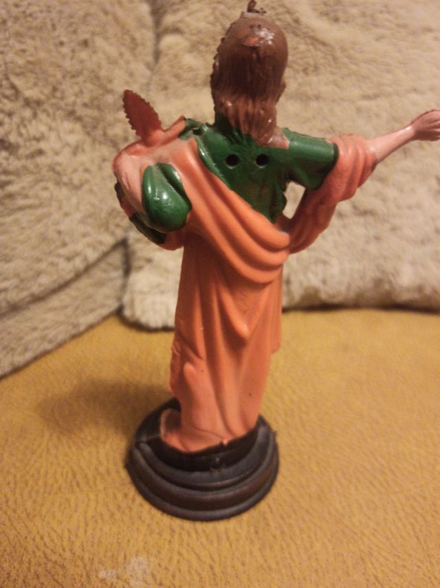 San Pancracio,de goma dura,impecable 16 cm alto