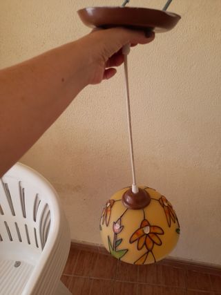 Lámpara vintage flores