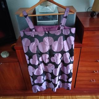 Vestido fiesta malva y gris - Talla 50