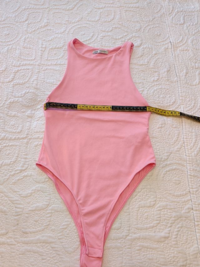 Body Zara rosa palo - sin mangas