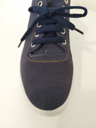 Zapatillas azul marino Vulladi de piel mujer