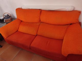 Sofá 3 plazas naranja