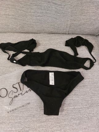 Bikini de la marca BO-STAR vibrante de color negro