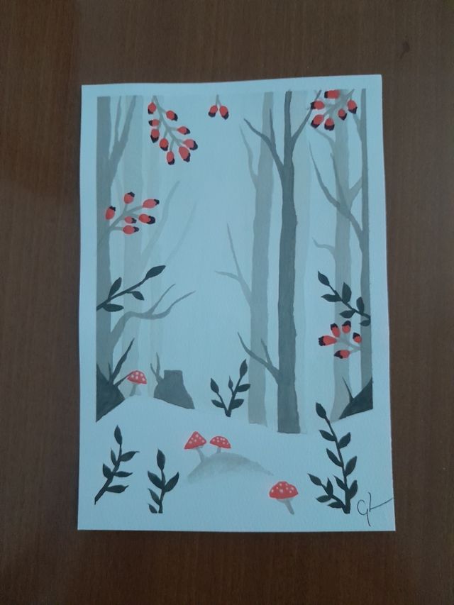 Acuarela Invierno A5