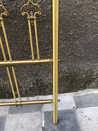 cabecero bronce y dorado