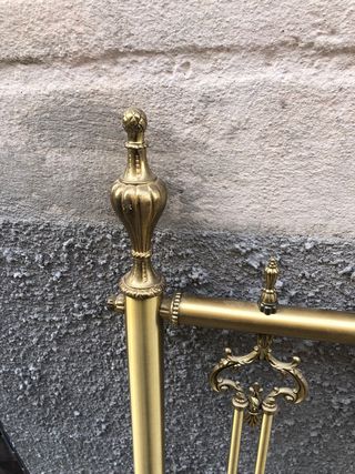 cabecero bronce y dorado