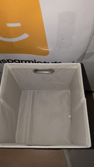 Scatola Contenitore Tessuto Grigio Chiaro
