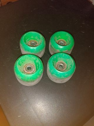 4 Ruedas Longboard usadas - Verdes