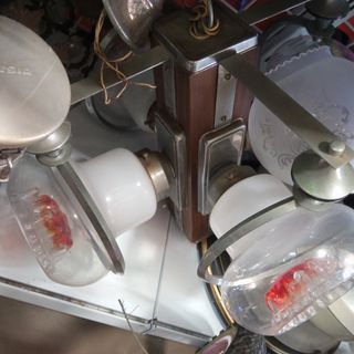 Lampara techo vintage 4 tulipas