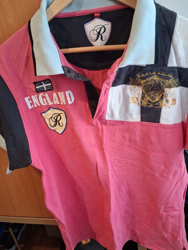 Polo manga corta rosa