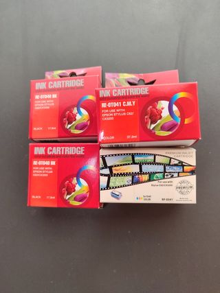 4 cartuchos tinta Epson T040/T041