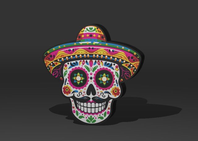 Luminoso Calavera Mexicana