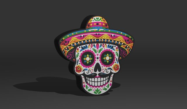 Luminoso Calavera Mexicana