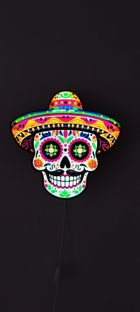 Luminoso Calavera Mexicana
