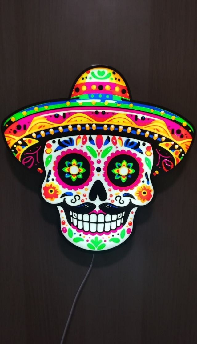 Luminoso Calavera Mexicana