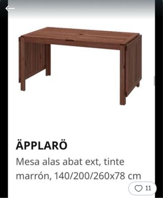 Mesa Applarö Ikea - 140/200/260x78cm