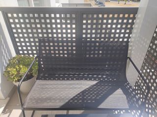 Conjunto terraza exterior negro
