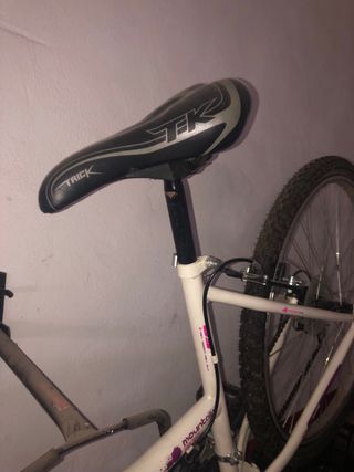 Bicicleta blanca-morada
