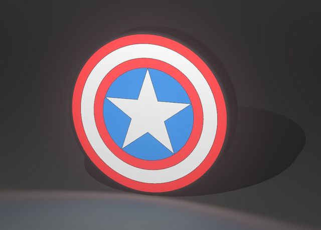 Escudo Capitán América Luminoso Light box