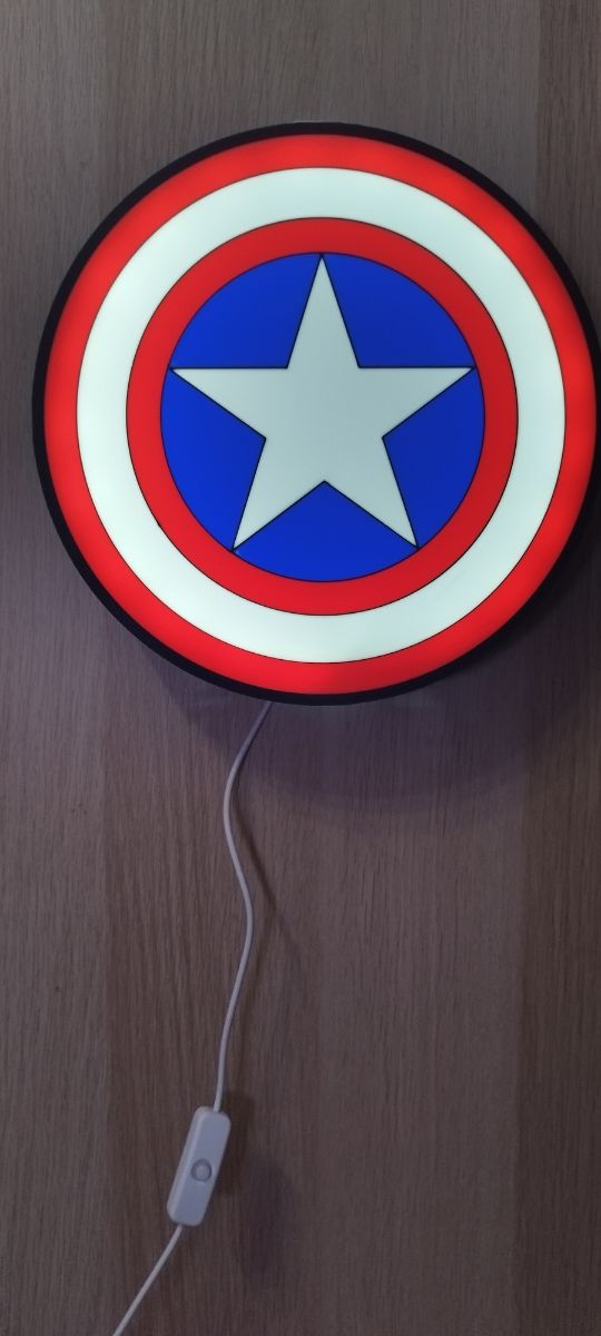 Escudo Capitán América Luminoso Light box
