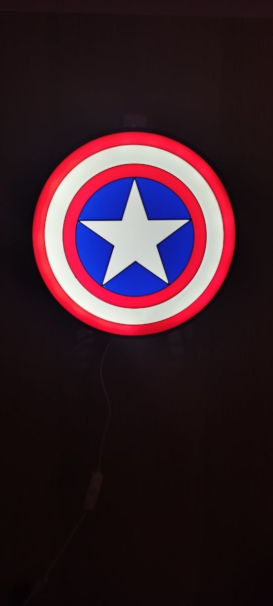 Escudo Capitán América Luminoso Light box
