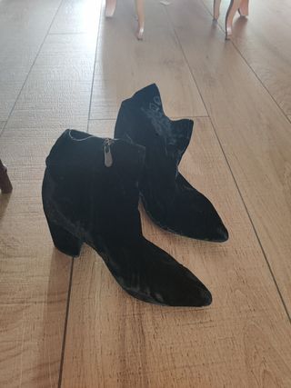 Botines Mango negros - tacón