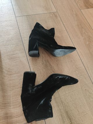Botines Mango negros - tacón