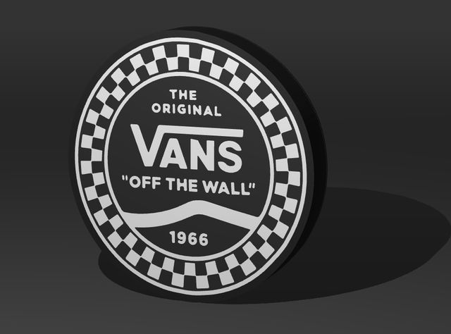 Cartel Luminoso Vans estilo Retro Light box