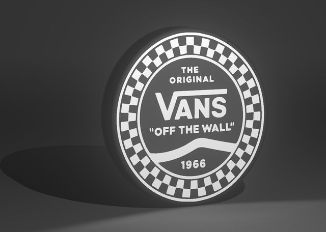Cartel Luminoso Vans estilo Retro Light box