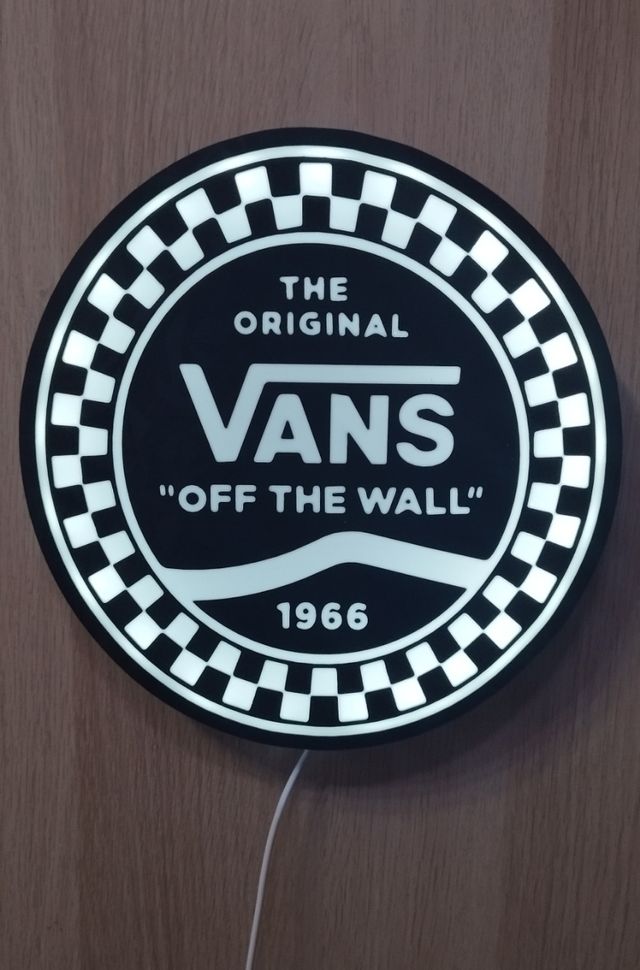 Cartel Luminoso Vans estilo Retro Light box
