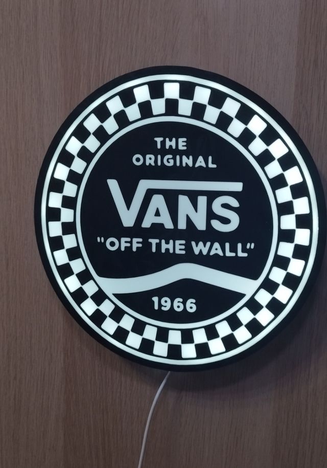 Cartel Luminoso Vans estilo Retro Light box