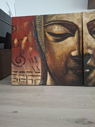 Cuadro doble Buda - Decoración estilo oriental