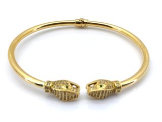 Pulsera Oro 18K tipo Bulgari con Circonita