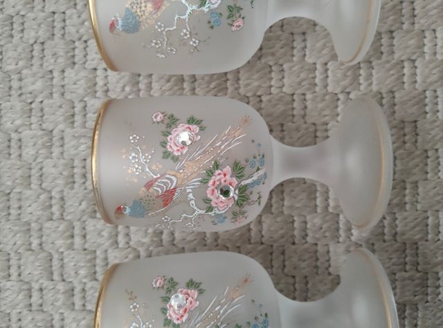 5 Copas Vintage - Pájaros & Flores