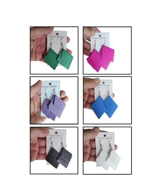 Orecchini Romboidali Colorati 53 paia