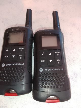 Motorola T60 Walkie Talkies-Functiona con Pilas AA