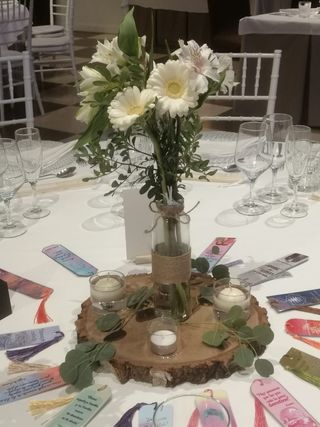 Rodajas madera - Decoración y centros de mesa
