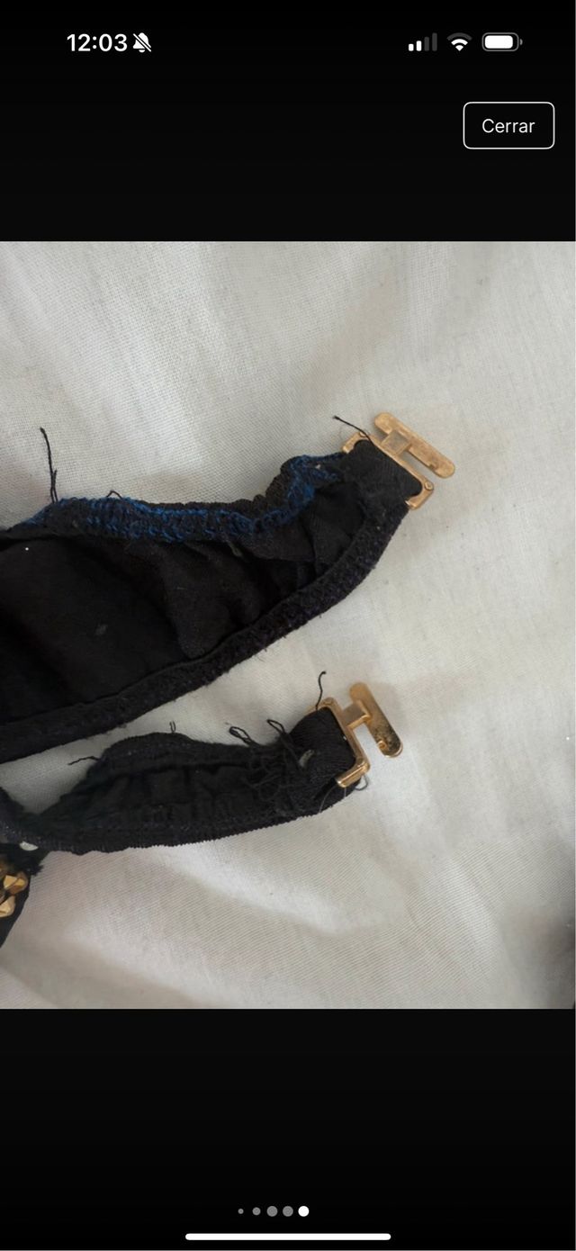 Bikini fitness negro y dorado