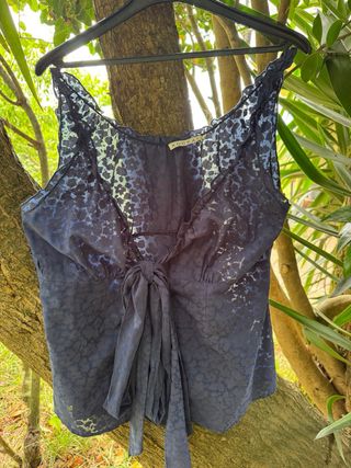 Blusa Kookai azul estampada