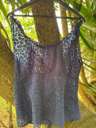 Blusa Kookai azul estampada