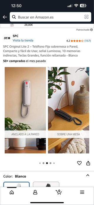 Teléfono Fijo SPC Original Lite 2 Blanco