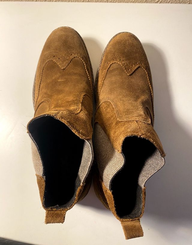 Botines Cowboy Marrón Piel