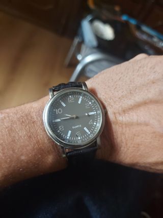 Reloj cuarzo caballero negro