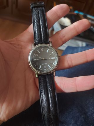 Reloj cuarzo caballero negro