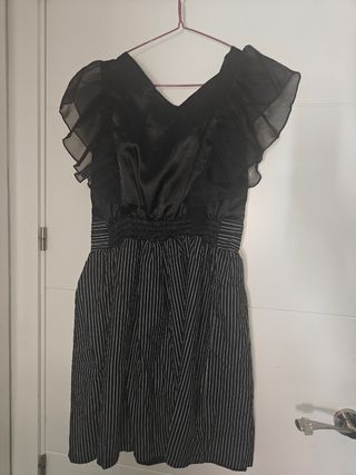 Vestido Kling rayas blanco-negro T-S