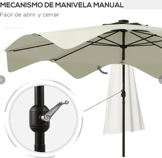 Sombrilla Jardín LED 292x248cm